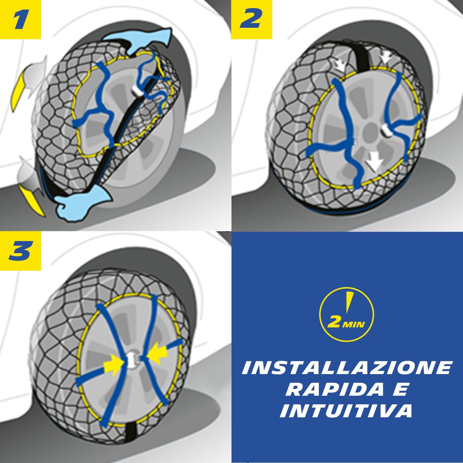 Michelin Easy Grip Evolution Catene calze da neve composite omologate per l’Italia n°EVO 19