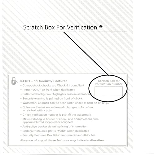 Miniatura 5 de 250 papeles de cheques de alta seguridad en blanco compatible con QuickBooks y Versa Check, cheques de computadora para uso comercial o personal,