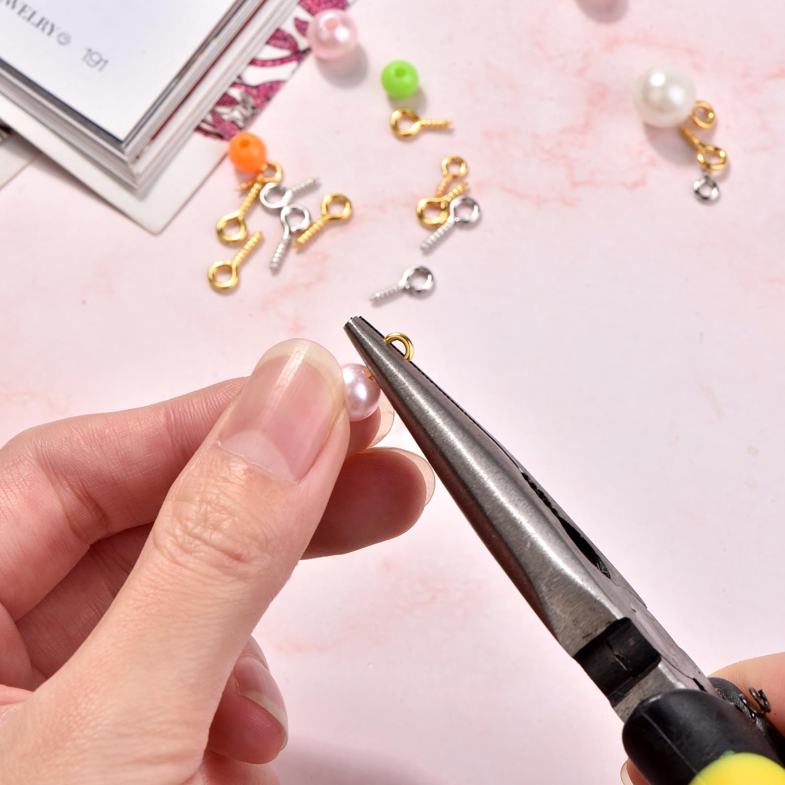 600 Pièces Mini Vis à Oeil Crochets à Oeil Crochet à Vis