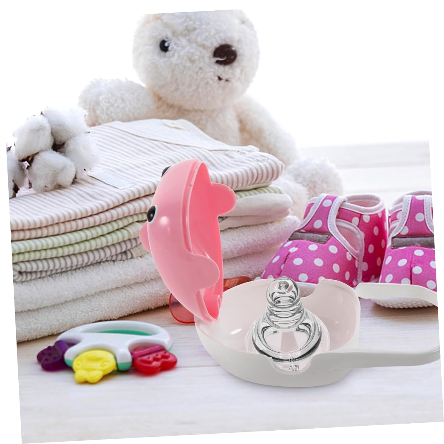 BESTonZON Portable Pacifier Case Cute Dust Storage Box for Pacifiers Convenient Holder for Travel and Stroller Smooth Edges Lightweight Design Princess