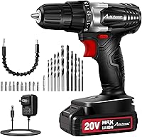 Vista 10 de AVID POWER Kit de taladro eléctrico máximo de 20 V, juego de taladro inalámbrico con batería y cargador, 2 velocidades variables, portabrocas sin