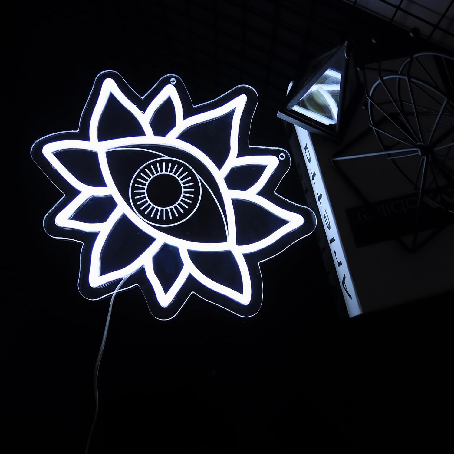 Evil Eyes Neon Signs for Wall Decor, Dimming LED Goth Eyes Neon Signs, USB Neon Wall Signs for Game Room Bedroom Man Cave Home Wall Decor Birthday Party12.2 * 12.5Inch - Image 2