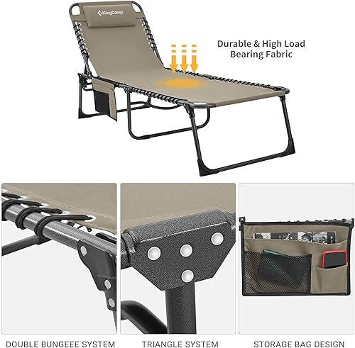 Miniatura 5 de KingCamp Folding Outdoor Chaise Lounge