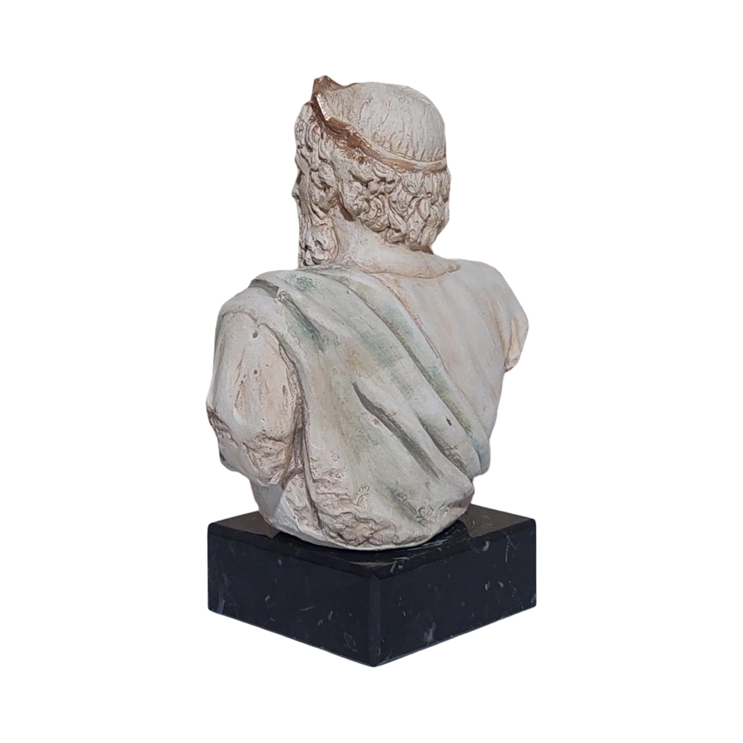 Hades Bust Sculpture With Cerberus Greek God Of Underworld Statue On Marble Base, Multicolor, 12.50 Centimeters - Image 3