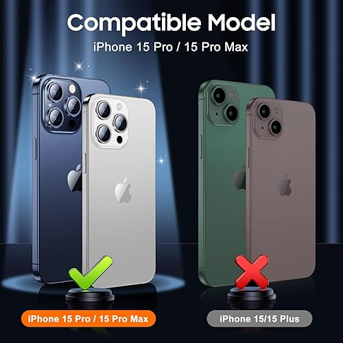 Miniatura 248 de UniqueMe [Paquete de 3 protectores de lente de cámara compatibles con iPhone 14 Pro Max/iPhone 14 Pro, vidrio templado, [compatible con fundas]