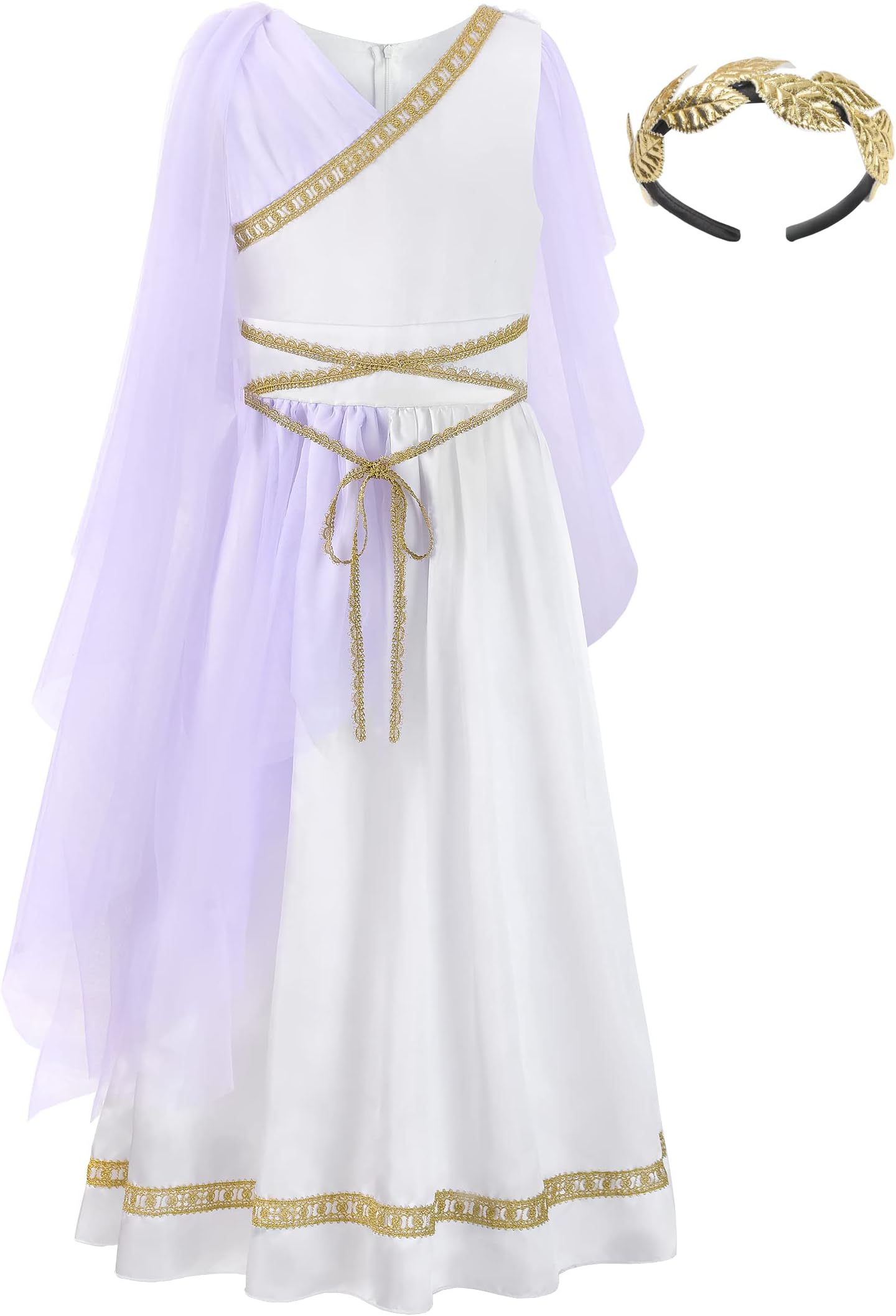 Kids Greek Goddess Gostume Girls with Headband