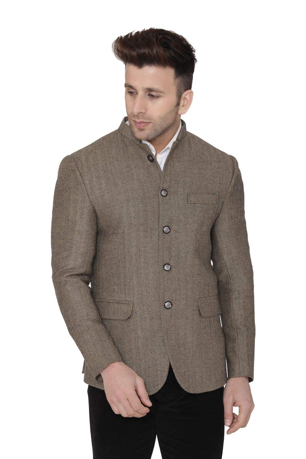 wintage Mens Tweed Wool Bandhgala-picture-27