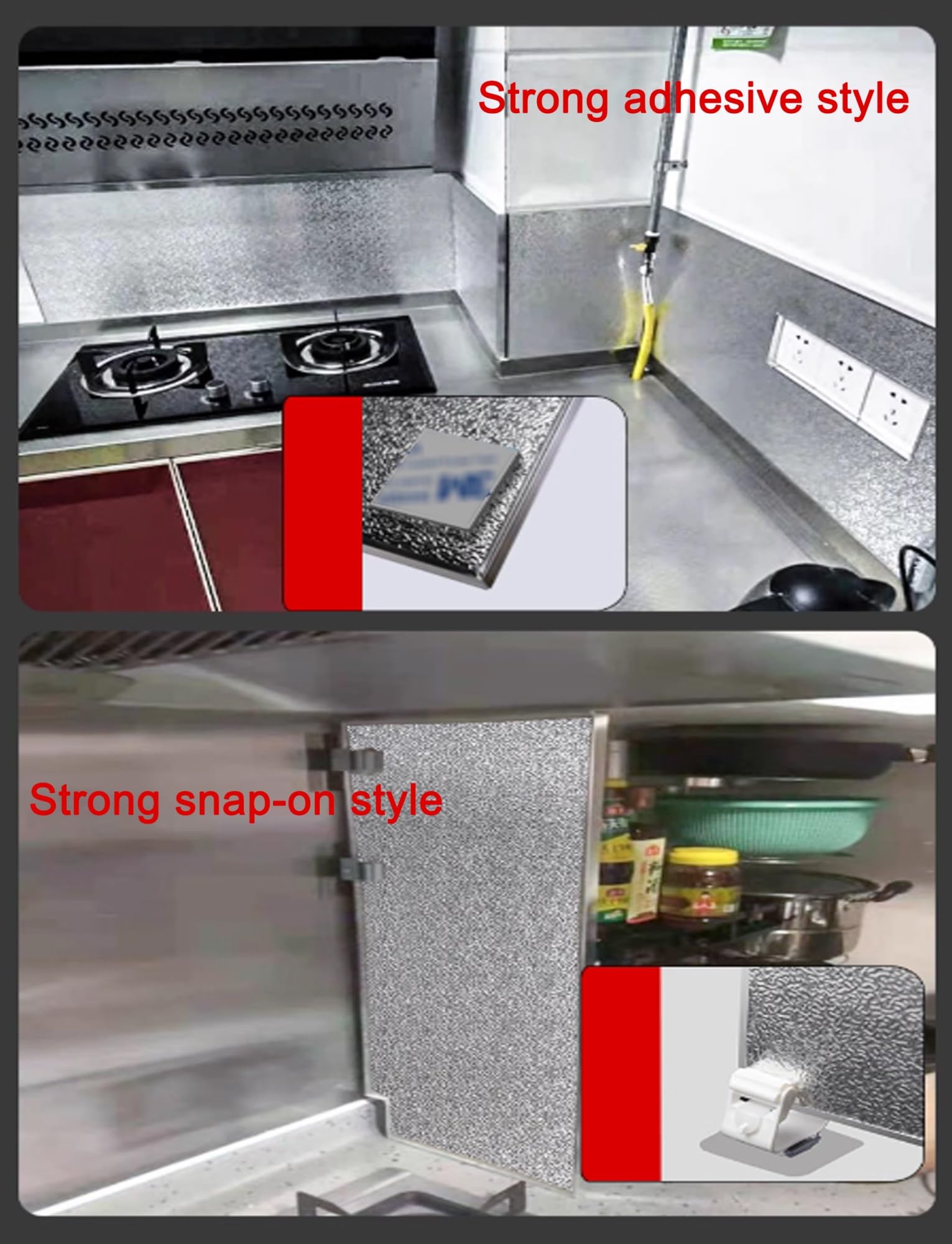 Alfombrilla de aluminio con protección contra el calor, 60 x 60 cm, resistente al aceite y al calor para parrilla, horno y refrigerador, protección ideal para la cocina
