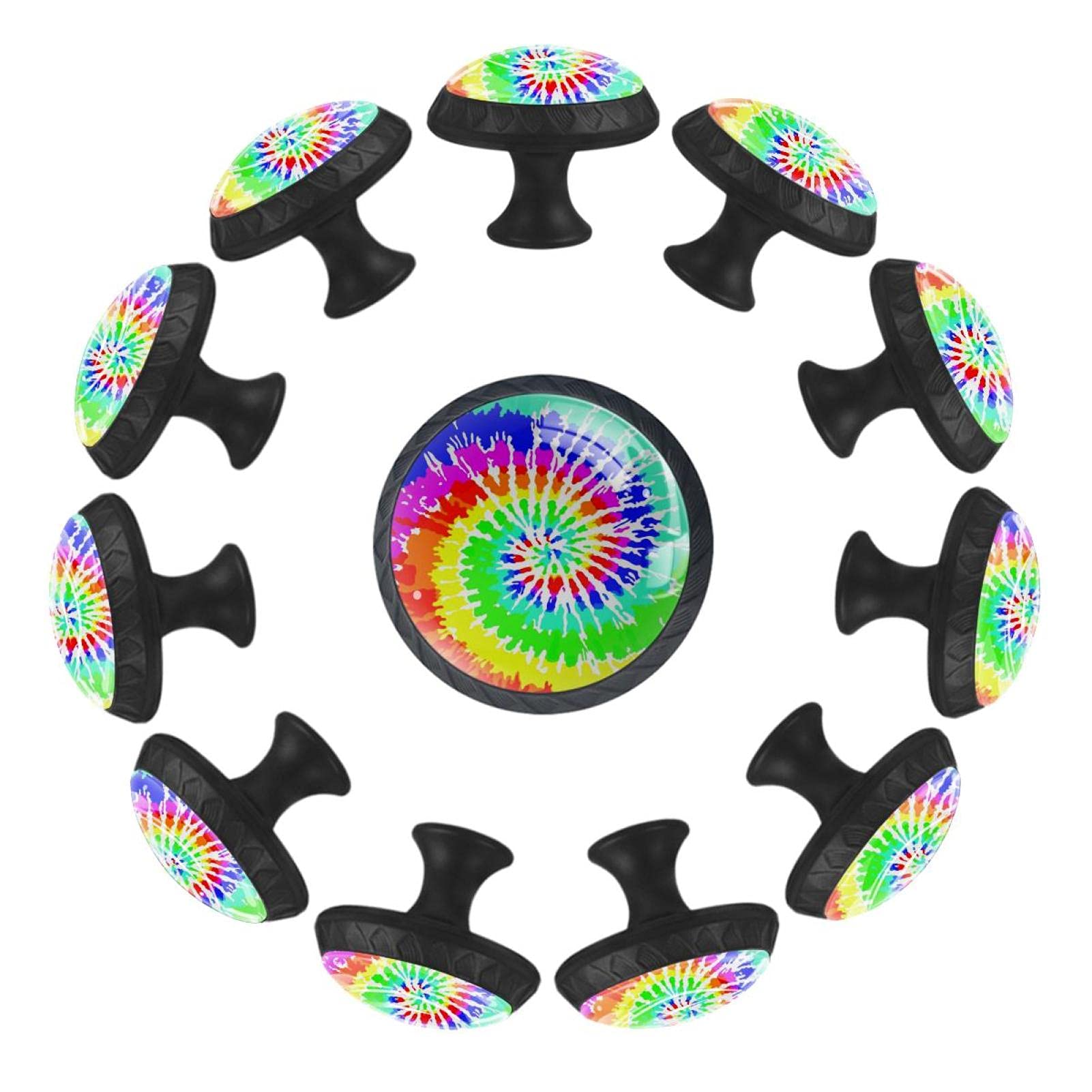 Boutons de tiroir commode 35mm poignée de meuble spirale multicolore