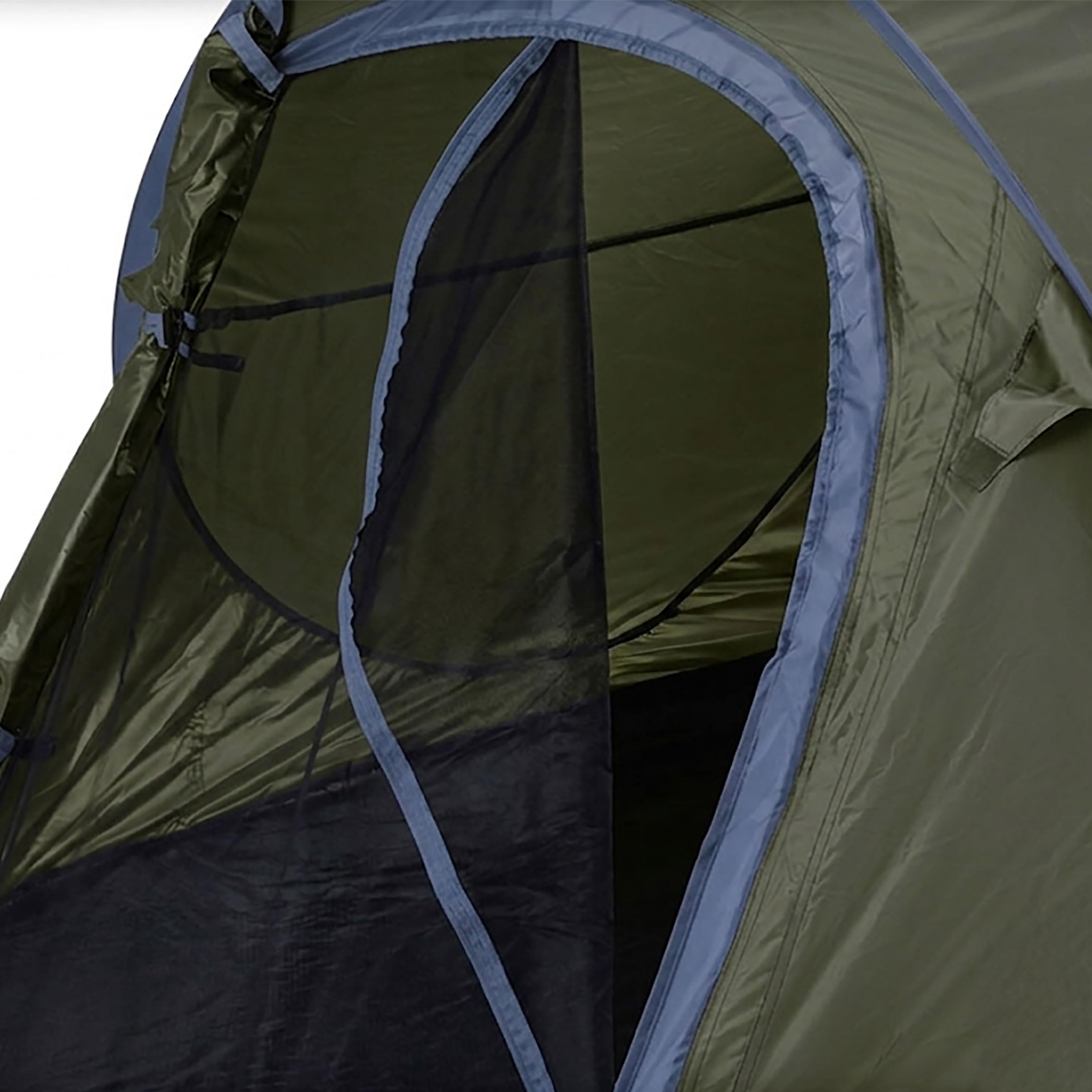 Pop Up Wurfzelt für 2-3 Personen in blau, grün oder Silber - Trekking und Camping Sofortzelt - Automatisches Sofortzelt Einhandzelt Zelt inklusive Heringe + Spannseile wasserdicht