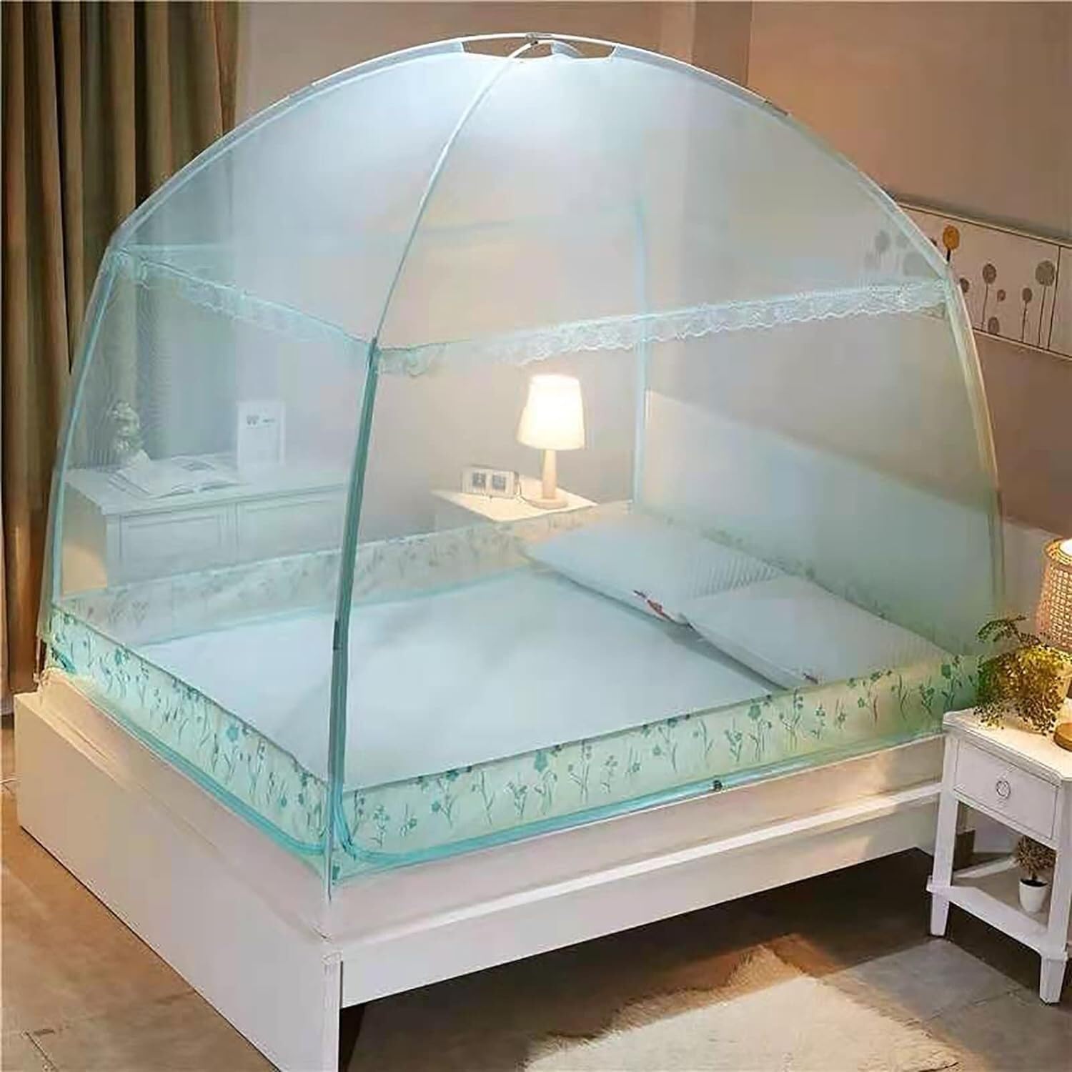 GTHTUHFD Folding Mosquito Net Tent For Bed Canopy, Mosquito Net, Portable Foldable Mosquito Net For Bedroom Outdoor Camping