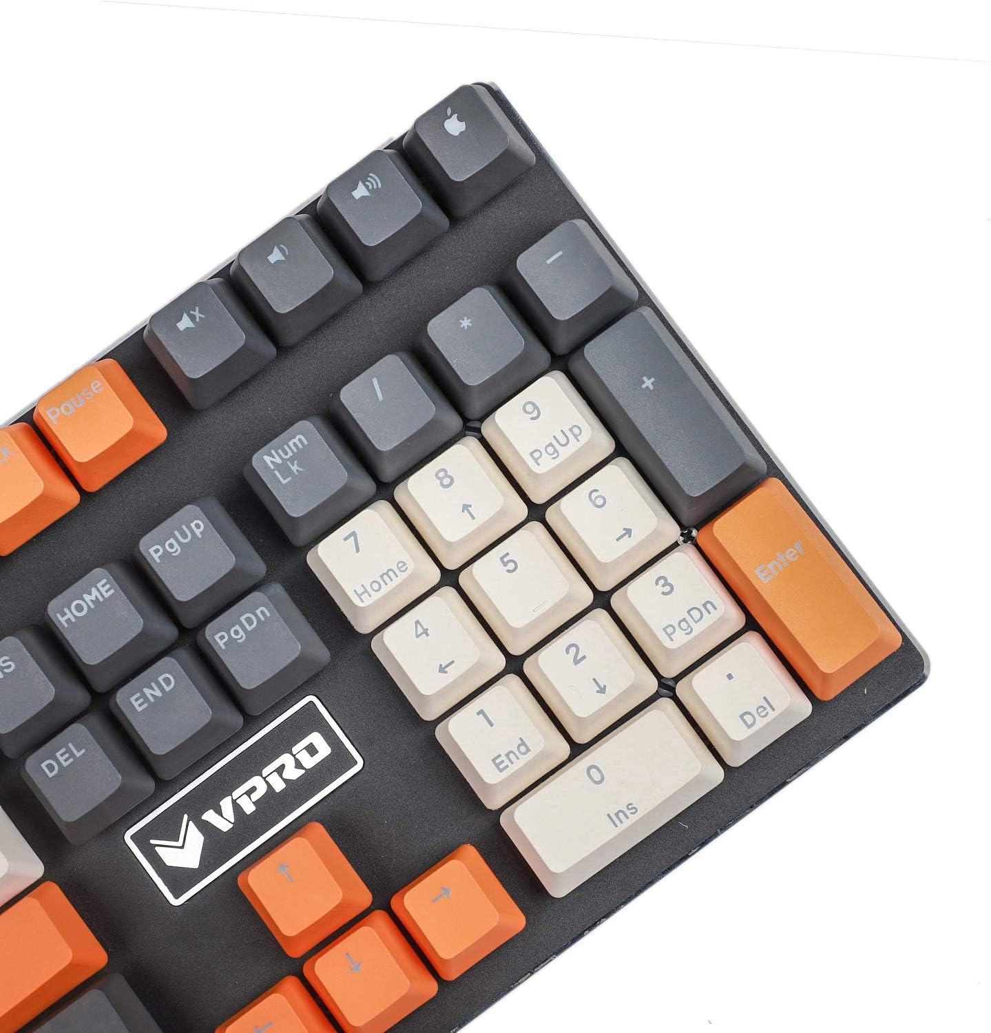YMDK Double Shot 108 Dyed PBT Shine Through OEM Profile Rainbow Carbon Sunset Keycap for MX Switches Mechanical Keyboard（Only Keycap） (Carbon)