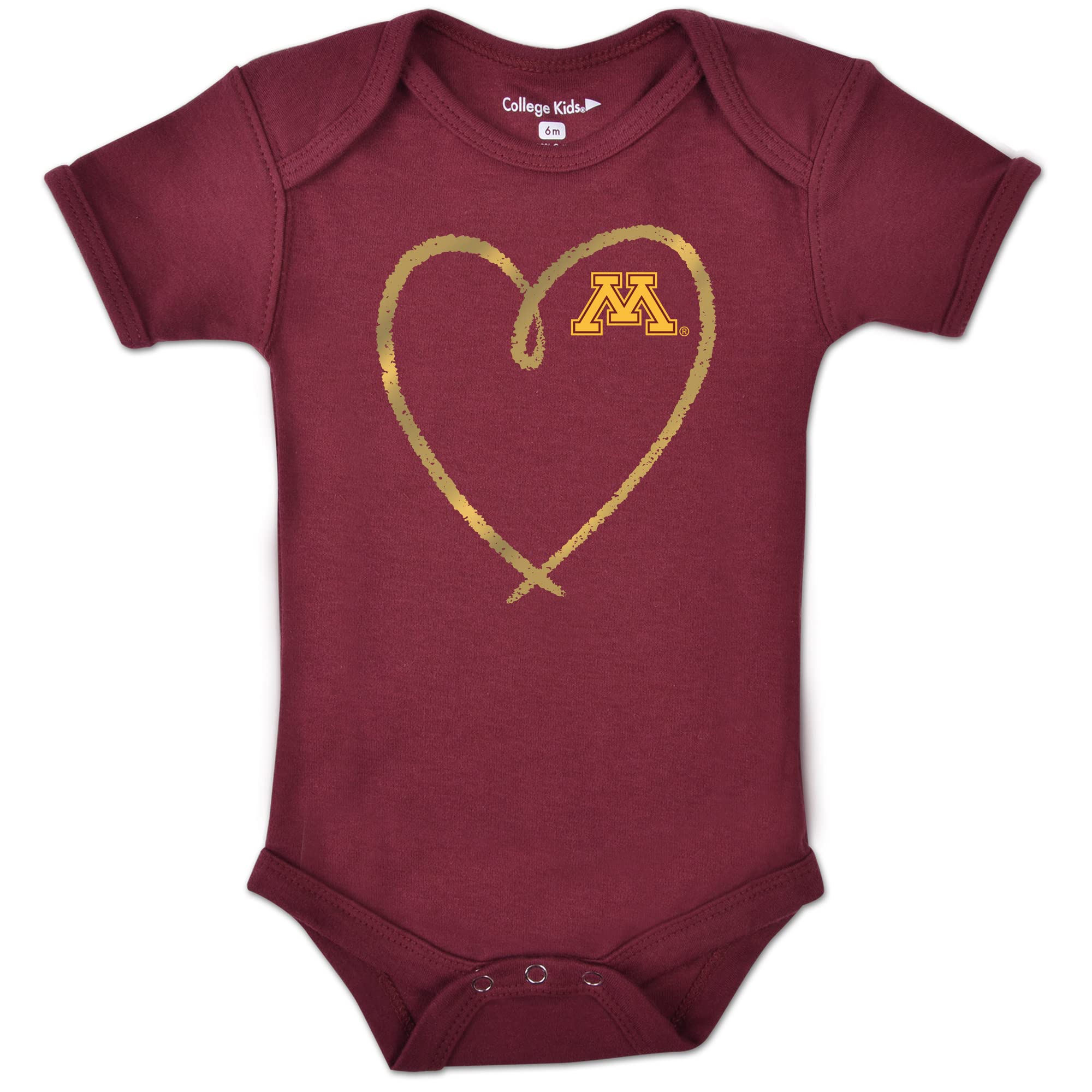 College Kids Minnesota Gophers Infant Baby Short Sleeve Bodysuit