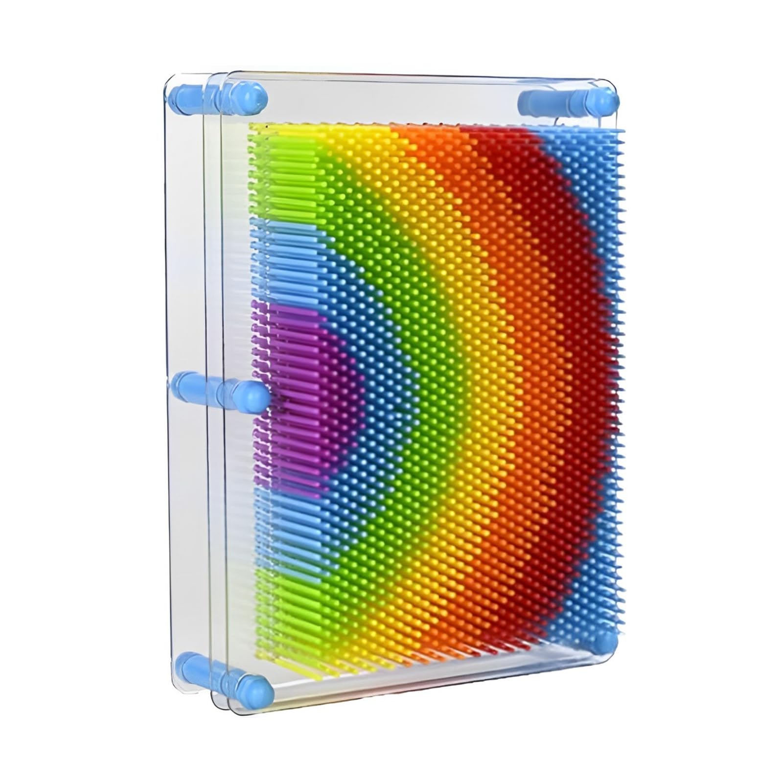 1Pcs Needle Art Plaything, Rainbow Pin Toy, Plastic Pin Art Board Sensory Toys, Needle Impression Rainbow Sculpture Needle Toy for Home Play for Adults Children Home Decoration
