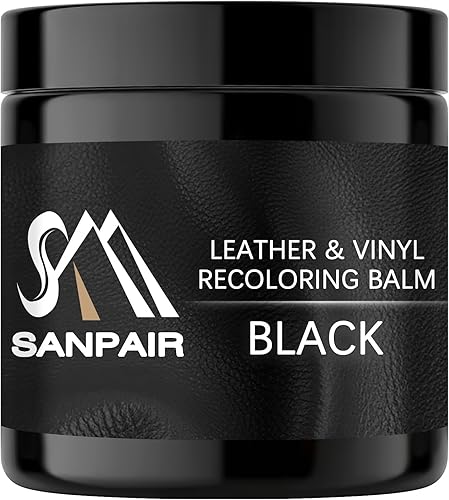 Bálsamo recolorante de cuero negro, restaurador de color de cuero, reparación de arañazos de cuero, bálsamo de cuero, pintura de cuero negro,