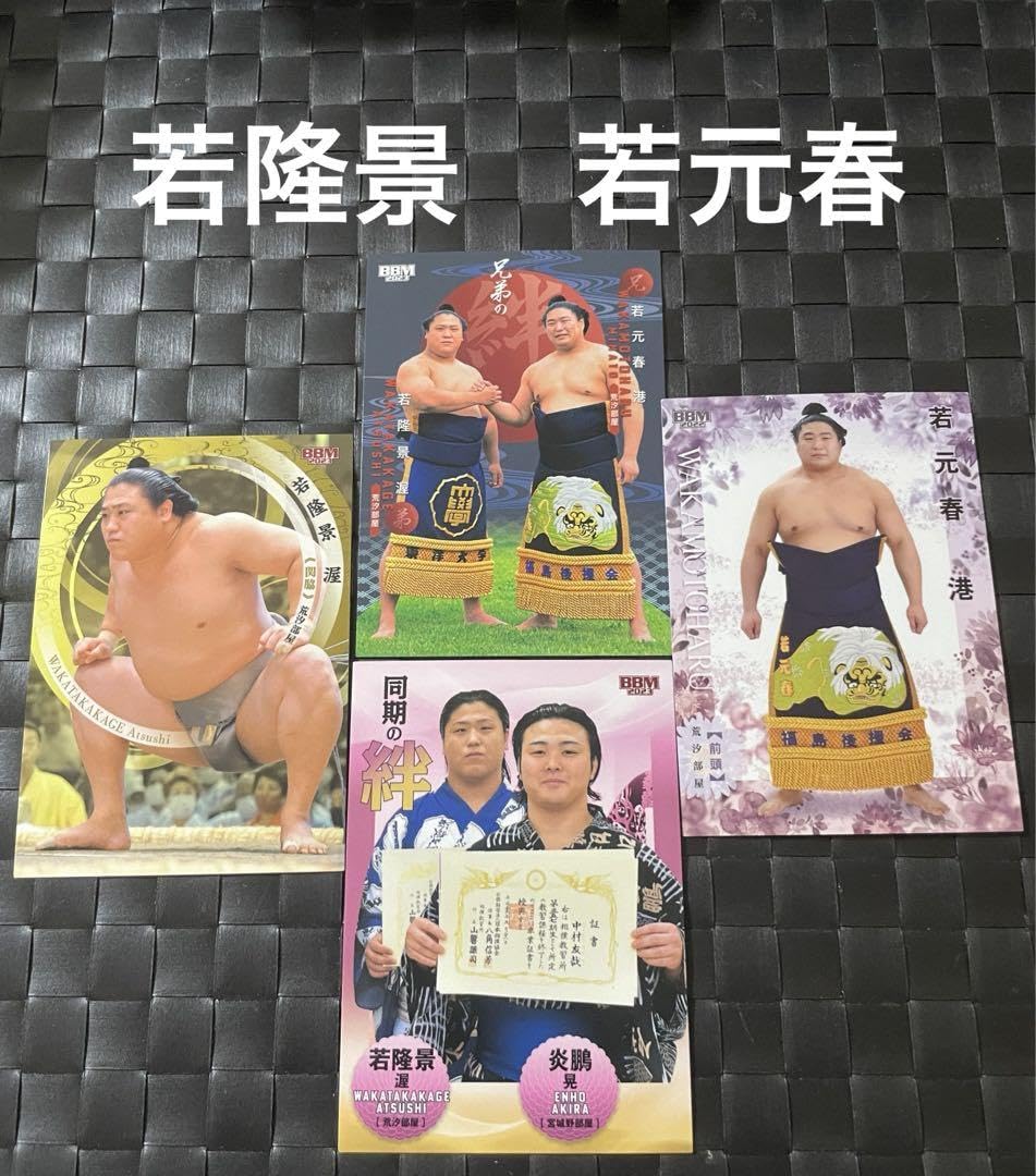 Amazon.co.jp: 大相撲カード 若元春港 若隆景 兄弟の絆カード : おもちゃ