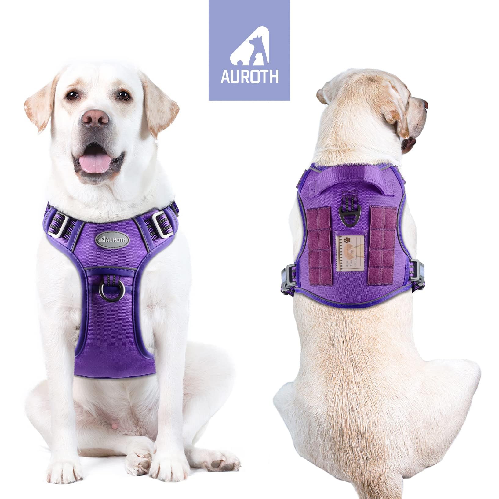 Amazon | AUROTH 戦術的 犬用ハーネス 大型犬 引っ張りなし 調節可能