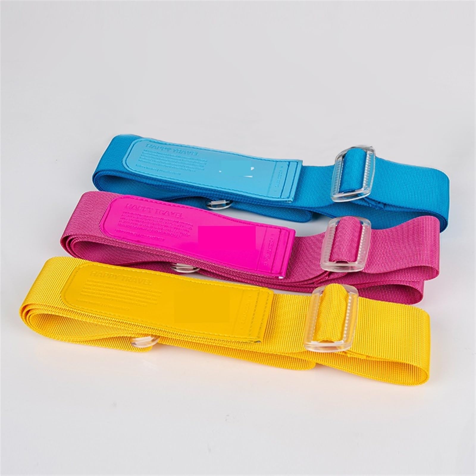 cinghie per bagagli Cinghie for bagagli da viaggio in nylon, cinture for valigie, regolabili, zaini, borse, cartelle, accessori for l'imballaggio(Rose Red)