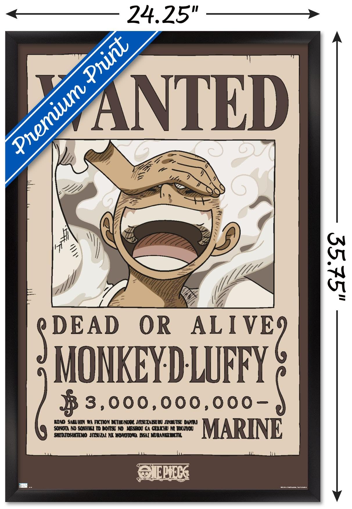 Amazon.com: One Piece - Monkey D Luffy Wanted Poster Wall Poster
