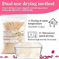 Vista 3 de Sukh - Cristales de gel de sílice para secar flores, cristales con indicador de color reutilizables para secar flores (0.41 kg) para preservación