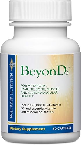 Dr. Whitaker's BeyonD3 - Suplemento de vitamina D3 5,000 UI más boro, vitamina K2, magnesio y zinc, apoya la salud inmunológica, el metabolismo del