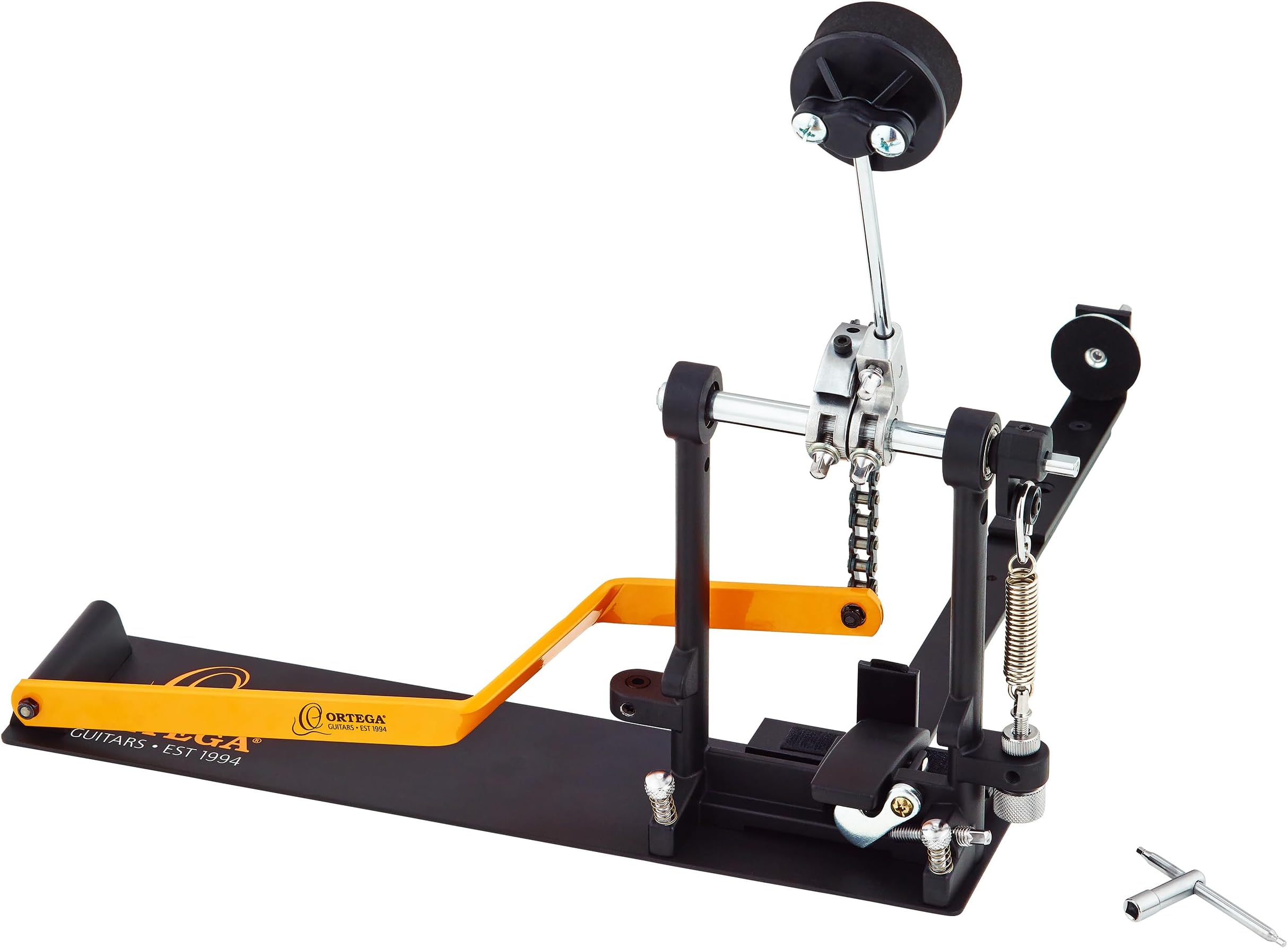 Cajon Pedal Right - Percussion Series - Metal Pedal with Foam Beater for Cajon - Includes Bag and Drum Key (OCJP-GB)