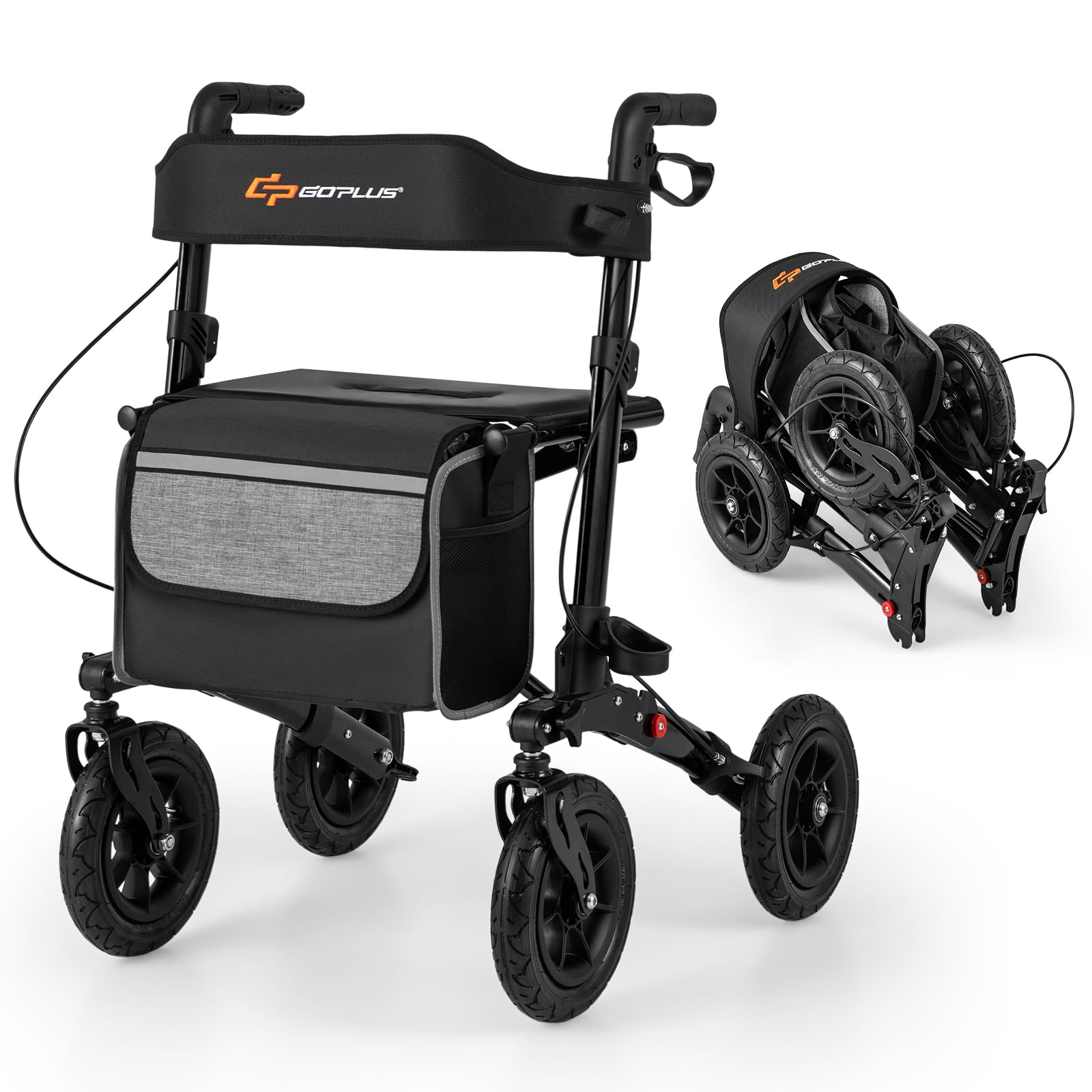 COSTWAY Andador para Ancianos con Asiento