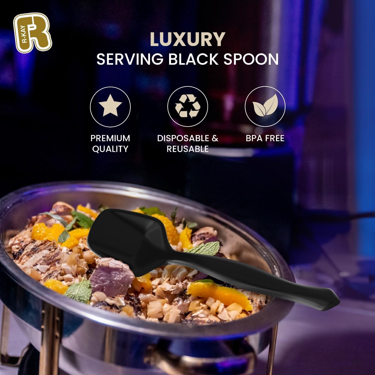 Bla Plastic Serving Spoons For Buffet 7.5 Inch - Bla Plastic Serving