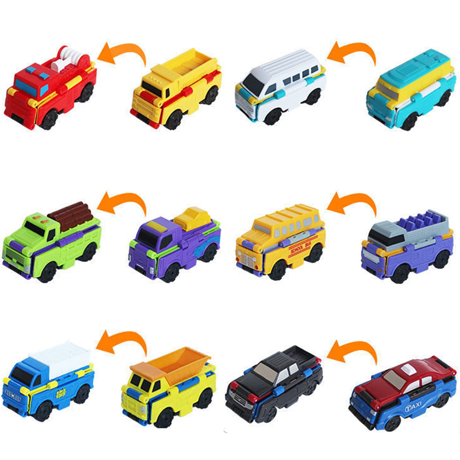 Amazon.co.jp: 2022 逆転防止車おもちゃセット 2イン1 フリップ変形車