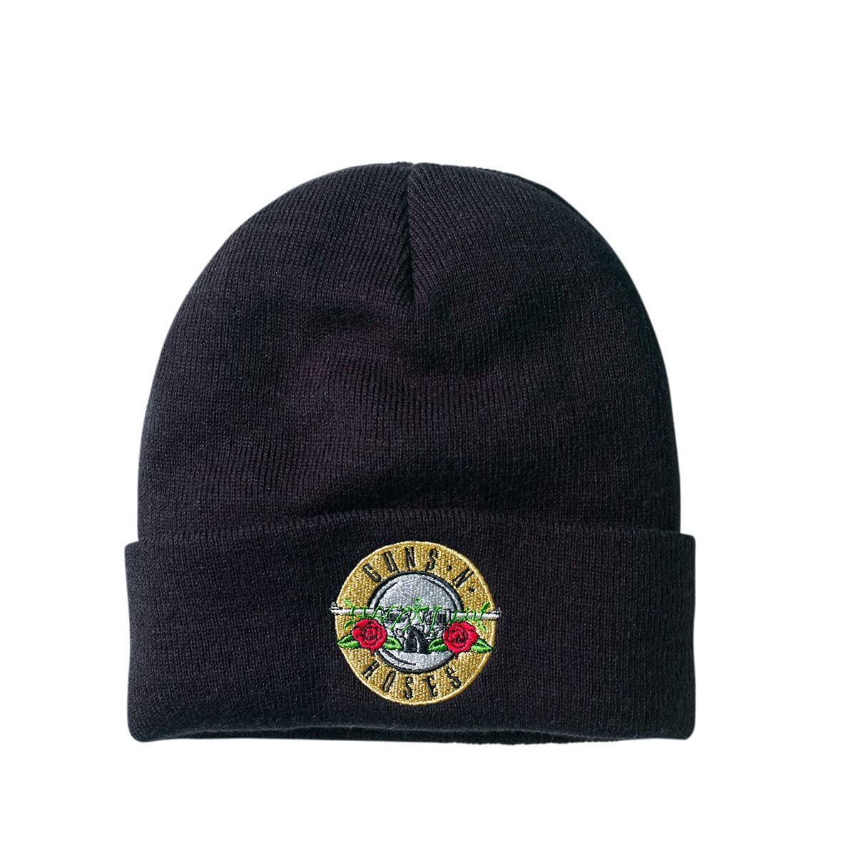 Amplified Men's Black Drum Bullet Guns N Roses Beanie (One Size) (Black)