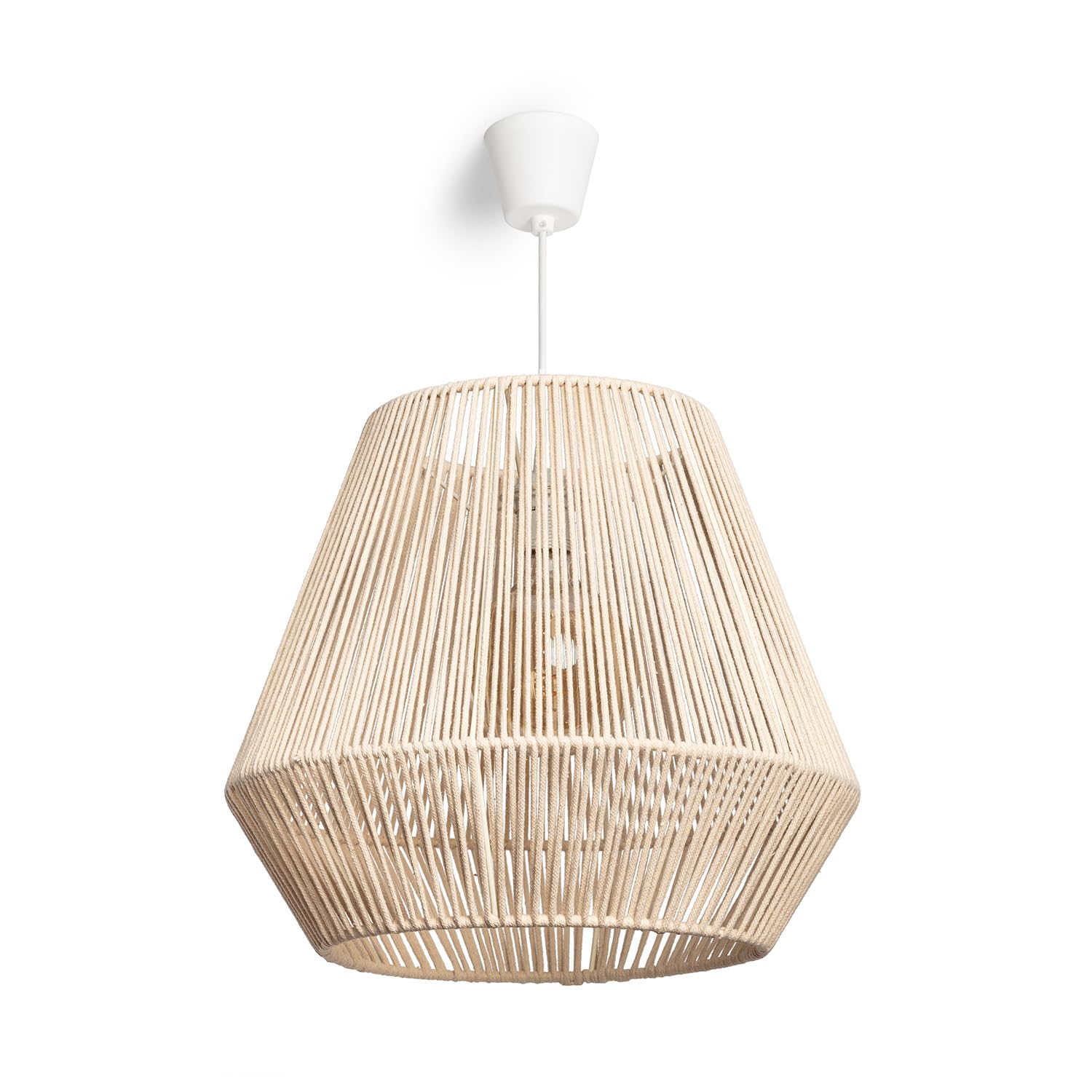 LEDKIA Lámpara Colgante Cuerda de Algodón Bris Diantha Beige | CasquilloE27