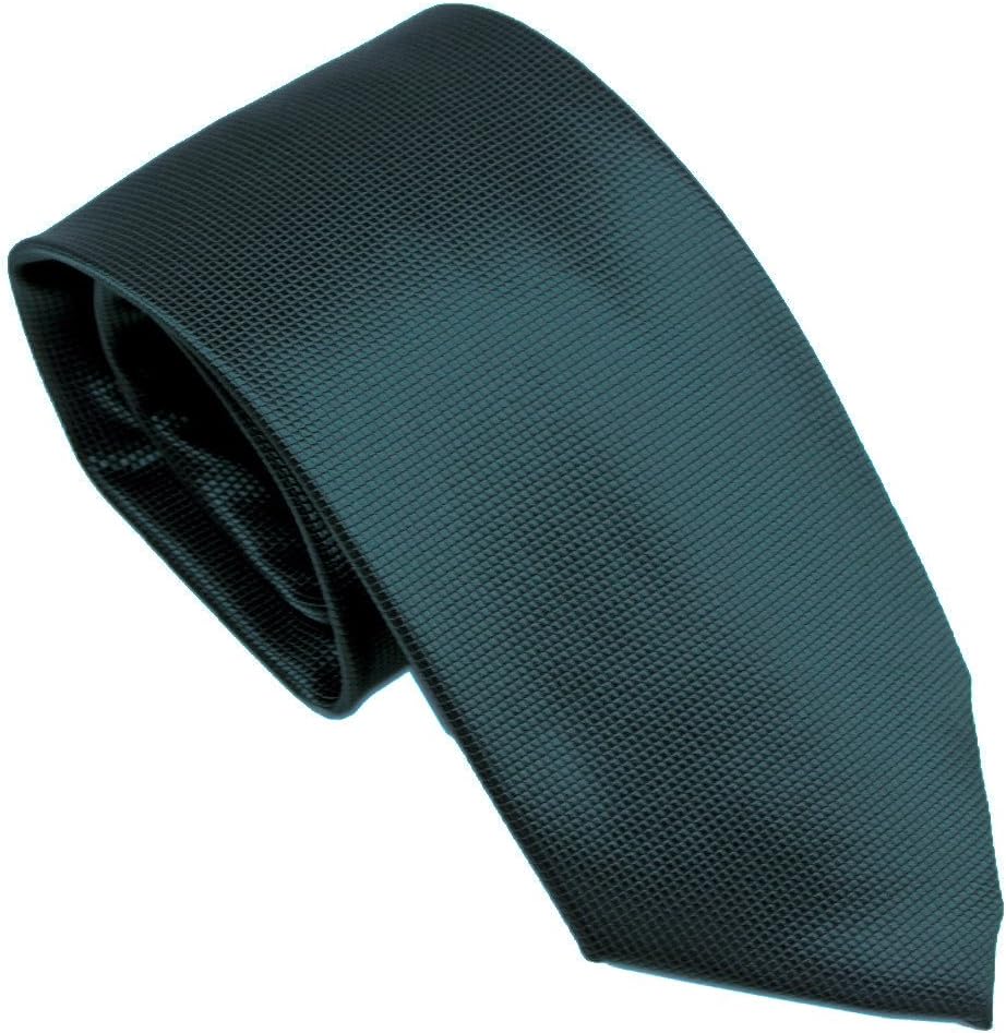 Teal 100% Silk Hand Made Woven Designer Tie Matching Pocket Square Solid Pindot-Pique Antonia Collection