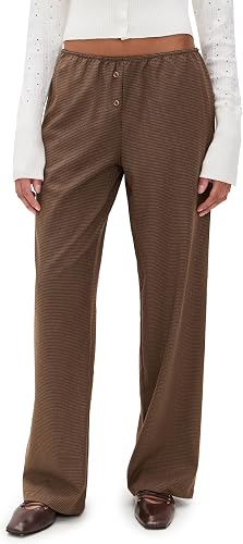 Lioness Women's Bloom Pants, Chocolate Plaid, M