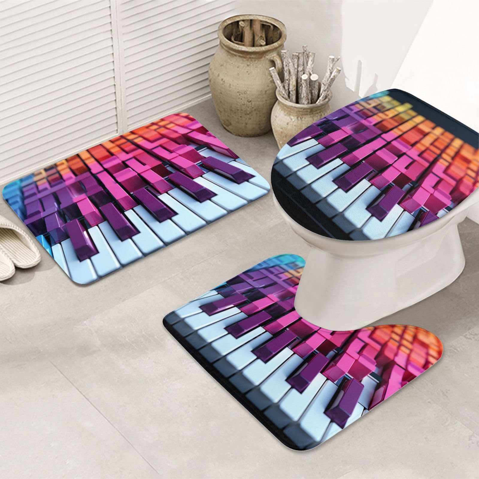 Tapis de salle de bain haut de gamme super doux et lavable avec envers antidérapant