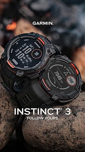 Miniatura 2 de Garmin Instinct 3 - Reloj inteligente táctico con pantalla de carga solar de 1.976 pulgadas, resistente con GPS para exteriores, duración ilimitada