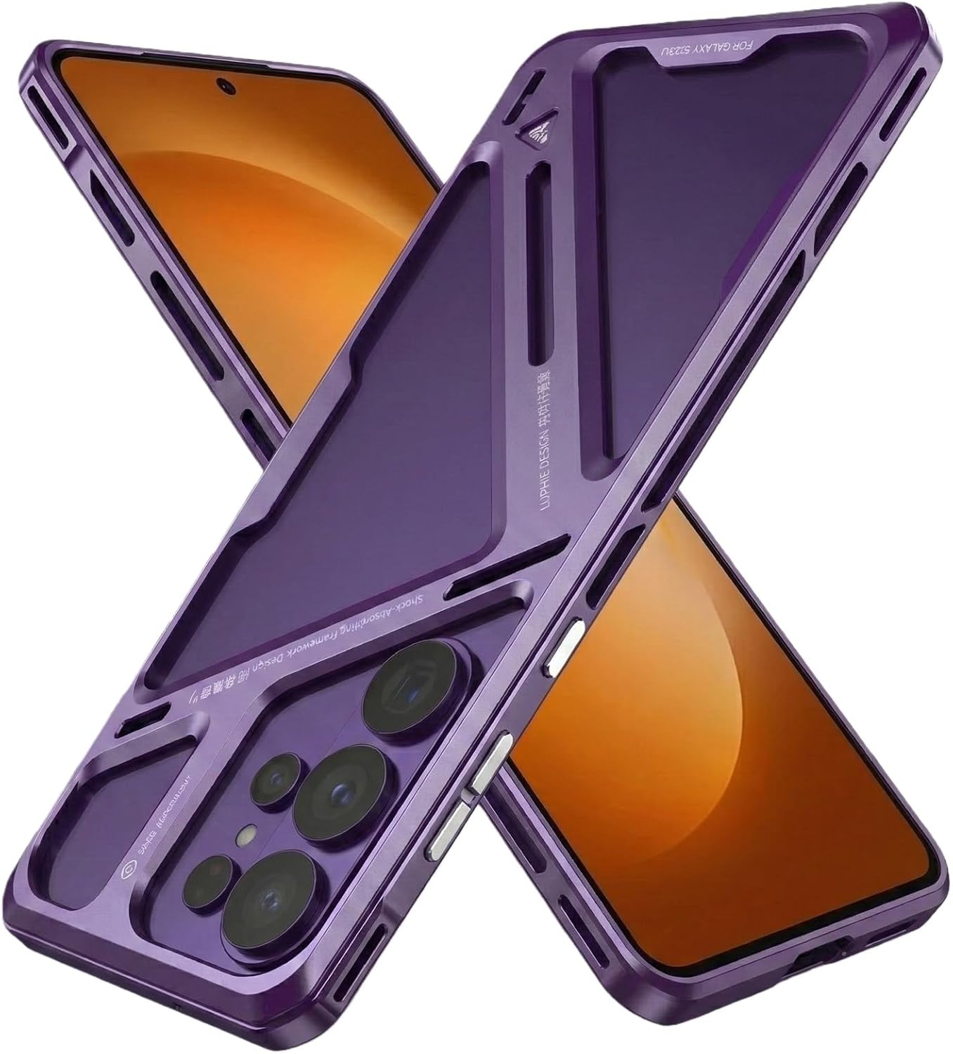 Aluminum Case Compatible with Samsung Galaxy S26 Ultra, Metal Frame with EVA Lining, Lock Switch Fit, Raised Bezels and Crisp Metal Buttons, Titanium Purple