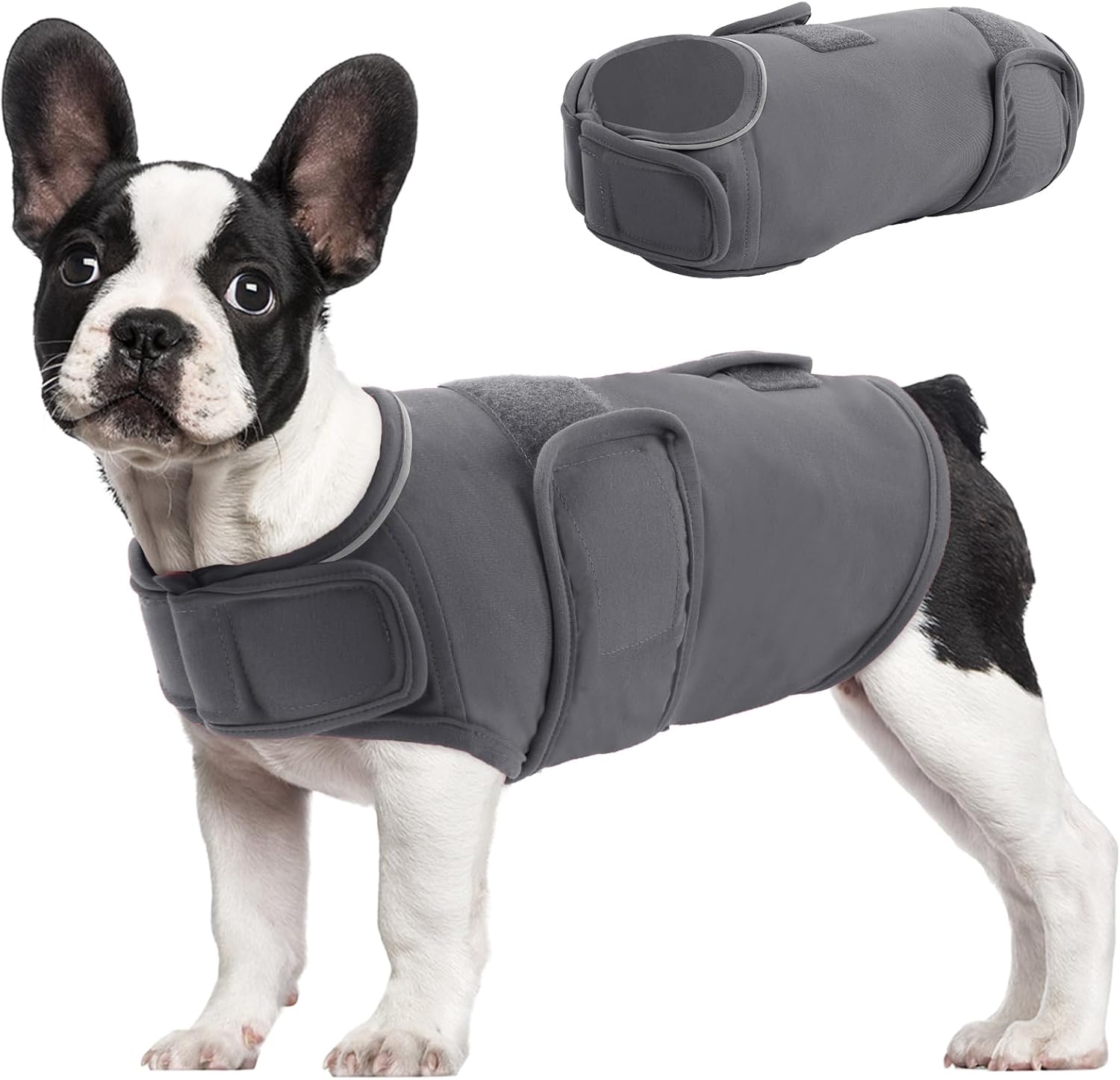 MORVIGIVE Dog Anxiety Vest, Adjustable Dog Thunder Jacket Dog Anxiety Relief Coat