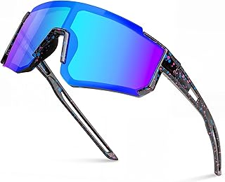 Occhiali da Sole Bambini, Occhiali Ciclismo Bambino, Occhiali da Sole Sportivi Polarizzati per Bambini, Protezione UV400 per Sport All'aria Aperta, Ciclismo, Tennis, Corsa