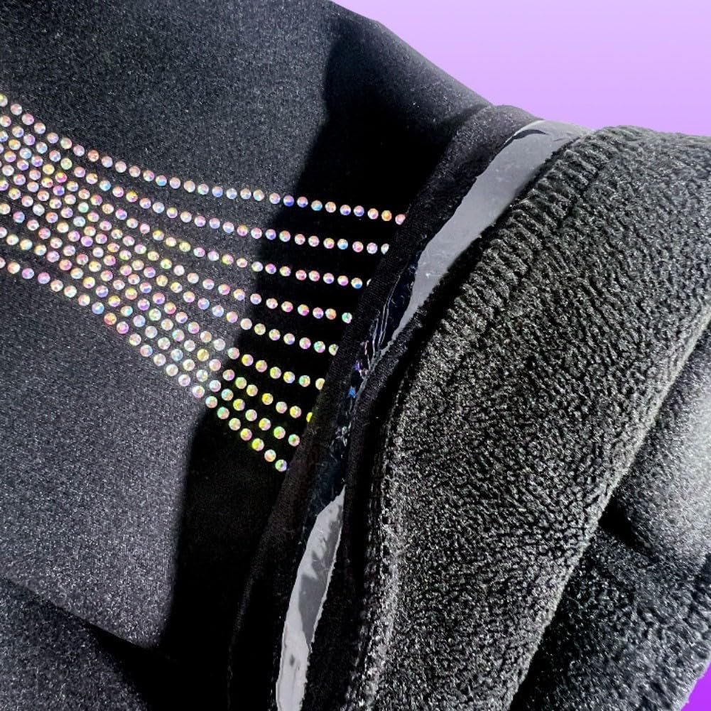 Pantaloni da pattinaggio per allenamento tecnico con ritenzione del calore in pile e poliestere elasticizzato a 4 vie per controllo dinamico