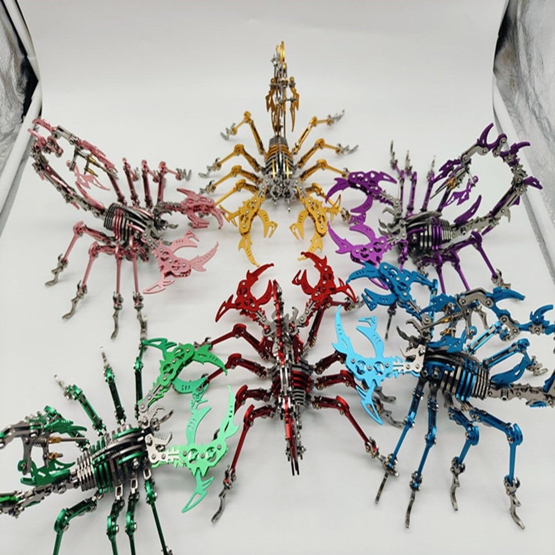 Puzzle metalowe 3D zestaw modeli do składania skorpiona, mechaniczny model montażu, łamigłówka DIY puzzle, dla mężczyzn kreatywne prezenty urodzinowe 430 szt