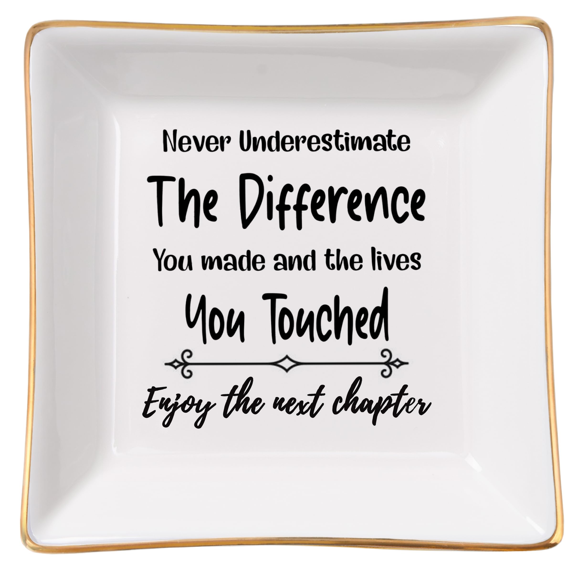 Retirement Gifts for Women Coworker Leaving Gifts Going Away Gift Retirement Gift Jewelry Dish for Friends Retired Teachers Nurses Doctor Boss Goodbye Farewell Gifts for Coworkers New Job