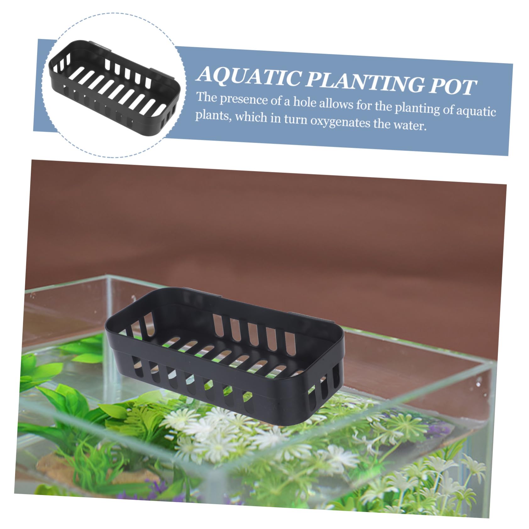 HANABASS 8stücke Aquarien-pflanzenhalter Mit Saugnäpfen Hängende Wasserpflanzen-töpfe Für Aquarien Platzsparend Leicht Und Installieren Schwarz Für Hydroponik Geeignet