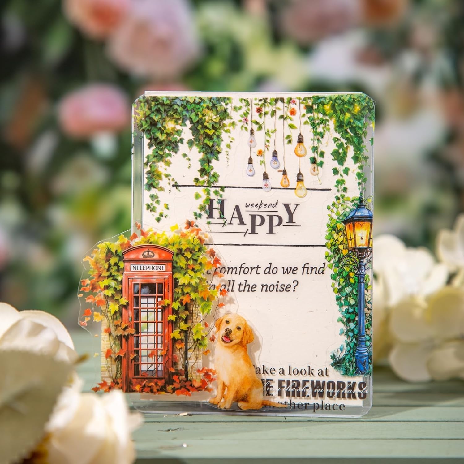 Vintage Garden PET Sticker Book Set – 4 Books, 64 Pages of Pre-Cut Waterproof Floral Stickers for Journaling, Scrapbooking, DIY Crafts and Planner Supplies