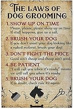 Retro Novelty The Laws of Dog Grooming Dog Puzzles for Adults 1000 Pieces Puzzles Jigsaw Puzzles for Adults 1000 Pieces and Up Puzzle Gift for Women Men 8x6 Inch
