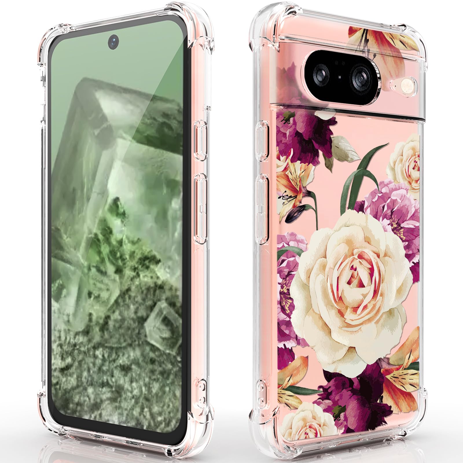 Amazon.com: for Google Pixel 8A Case: Women Girls Flower Floral