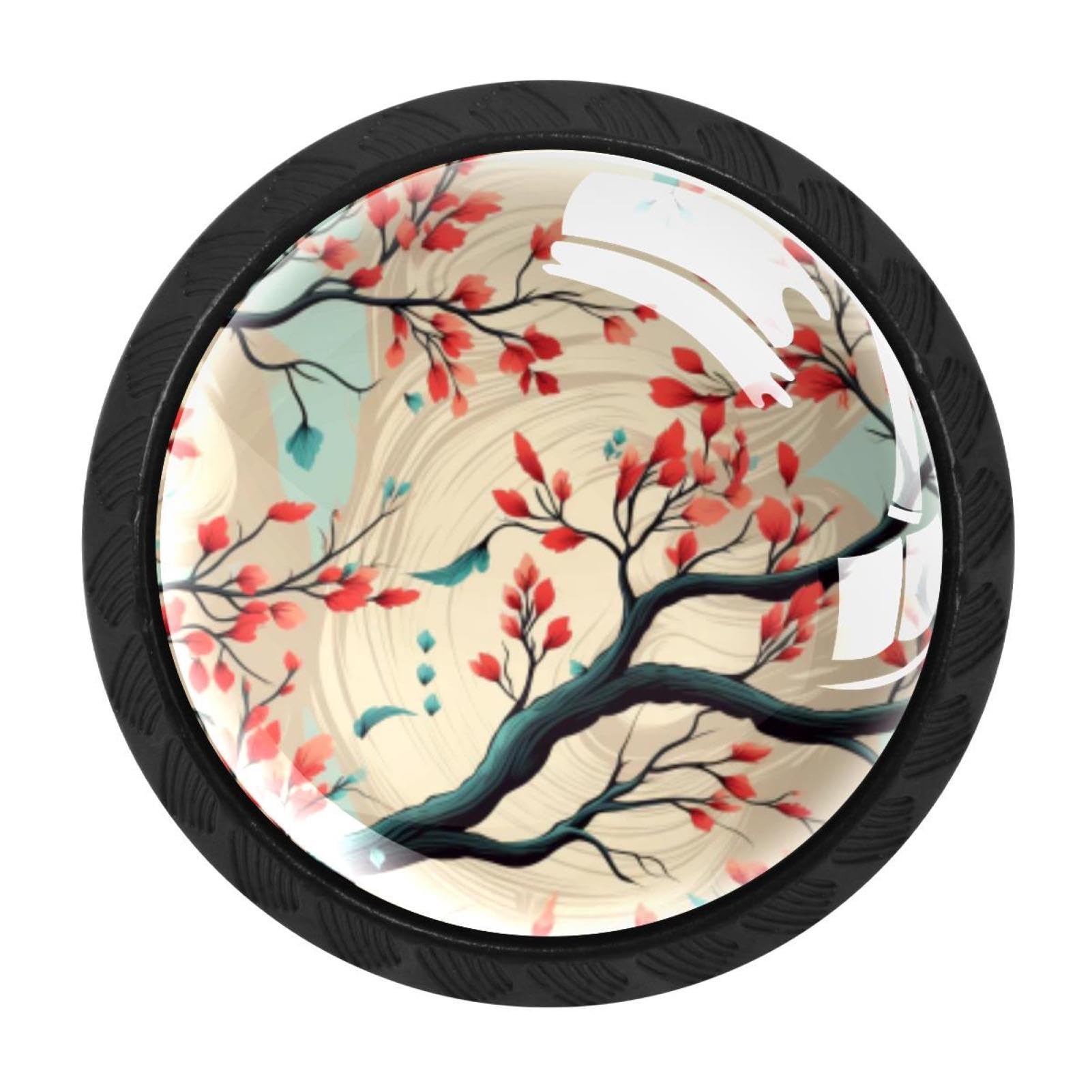 CHENZZZZ 4 Pieces Dresser Knobs Tree Drawer knobs Cabinet Knobs Pull Handles for Home Kitchen Office