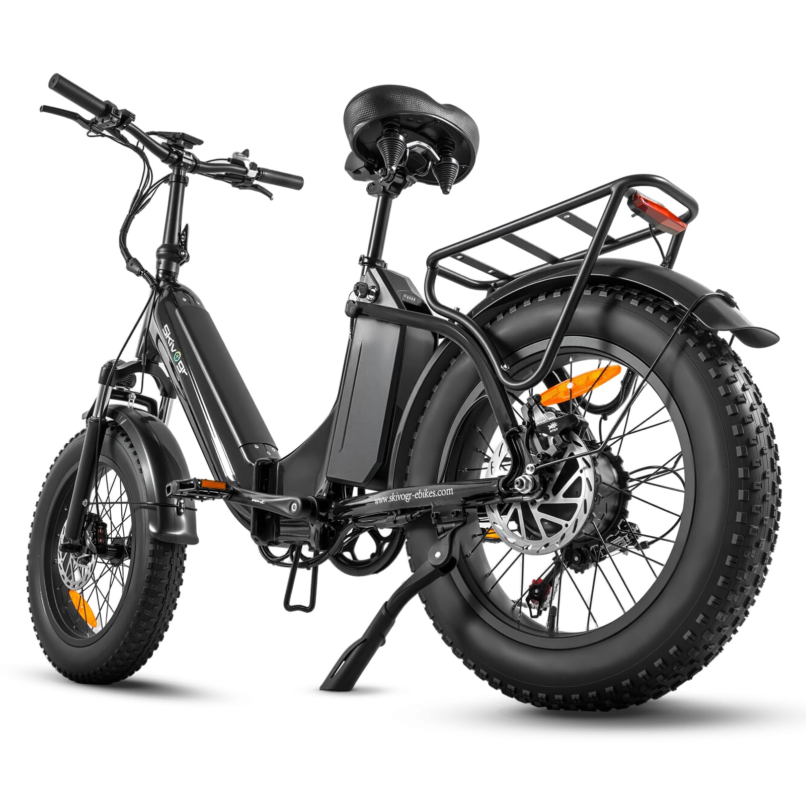 E Bike Klapprad 20 Zoll Elektrofahrräder, E-Faltrad Damen und Herren, 48V 18A*2 Doppelbatterien|250W Heckmotor 80N.m & 25km/h, Hydraulische Bremse, Tiefeinsteiger E-City Bike/Pedelec für Erwachsene