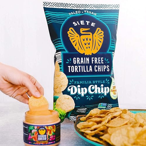 Miniatura 56 de Siete Chips de tortilla sin cereales Chips sin gluten Aperitivos paleo y veganos Sin OGM Chips de inmersión, 5 onzas (paquete de 6)