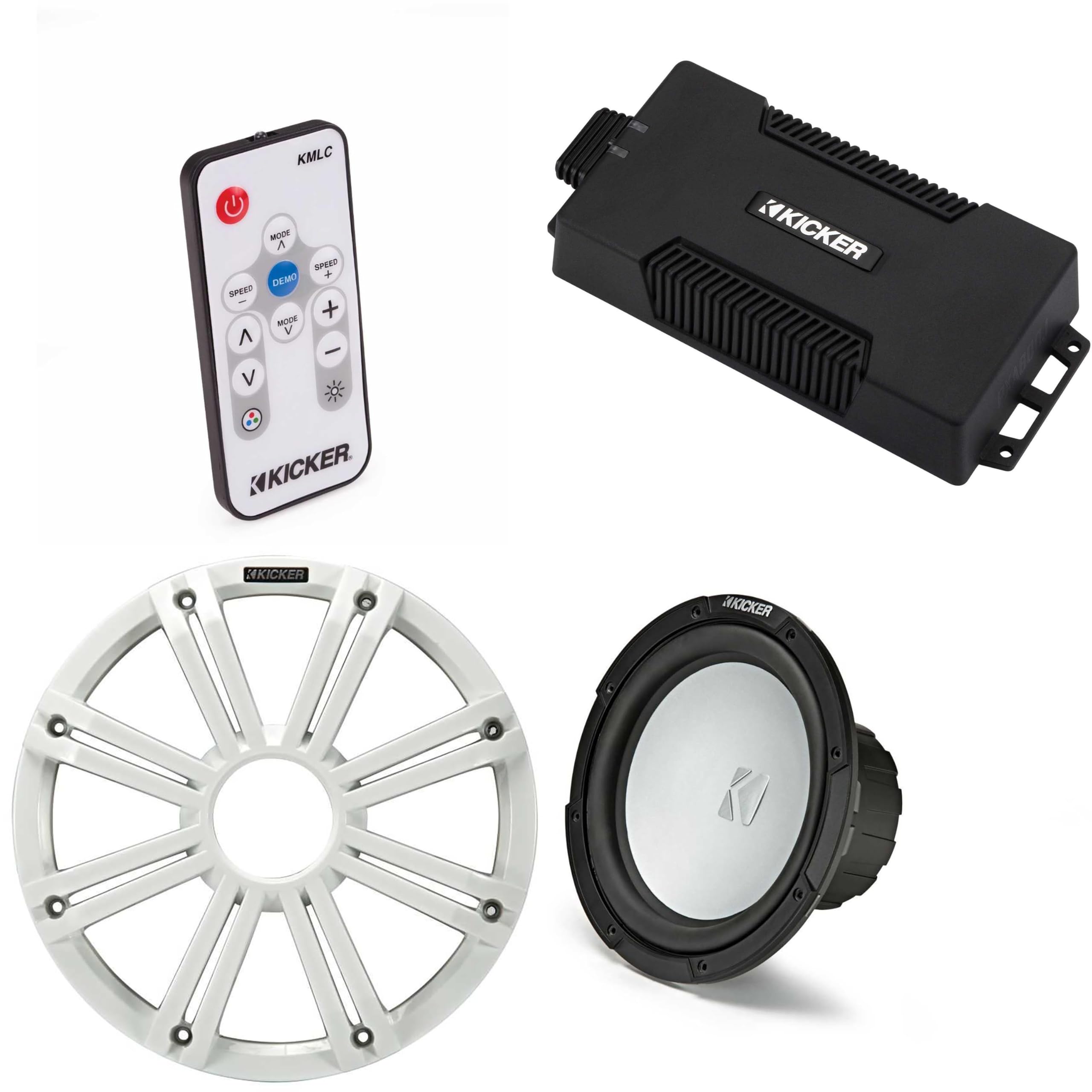 Kicker 48PXA6001 Weatherproof Powersport Mono Amp & 10