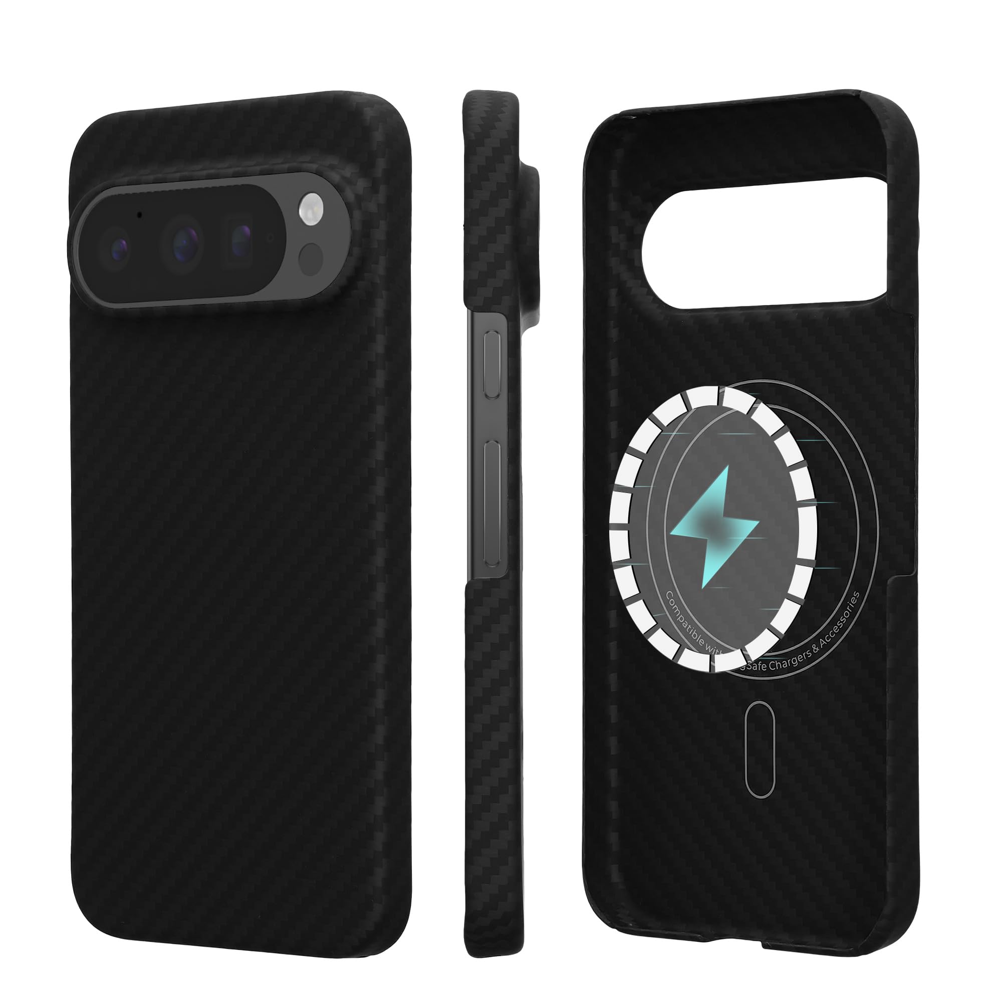 kalibri Etui do Google Pixel 10 / Pixel 10 Pro - Aramidowa obudowa telefonu - Etui ochronne - Kompatybilne z MagSafe, kolor czarny